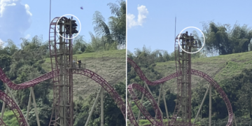 7 personas quedaron atrapadas en la atracción conocida como “Krater” en el Parque del Café