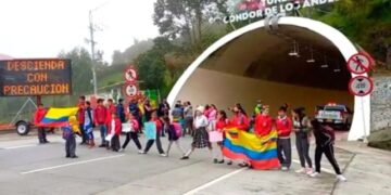 Niños de Sierra Morena Calarcá se ven obligados a viajar en tractomulas para ir a estudiar