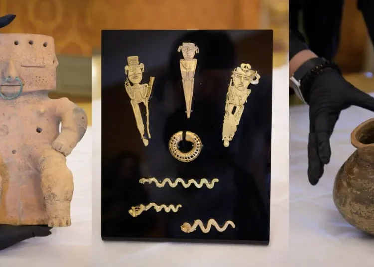Regresan a Colombia 16 piezas arqueológicas de las culturas Quimbaya y Muisca