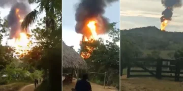 Erupción del volcán de lodo Los Aburridos en Turbo, afectó a más de 100 familias