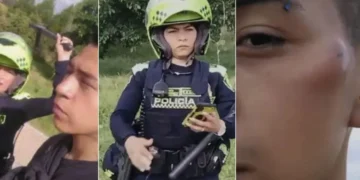 Policía agredió con un bolillo a un joven que la grababa durante un procedimiento