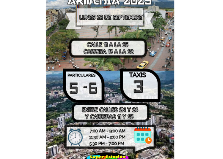 PICO Y PLACA ARMENIA