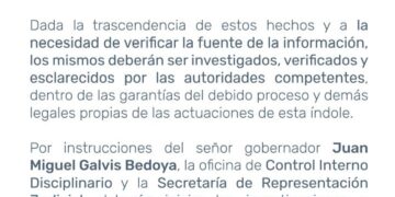 COMUNICADO OFICIAL GOBERNACION DEL QUINDIO